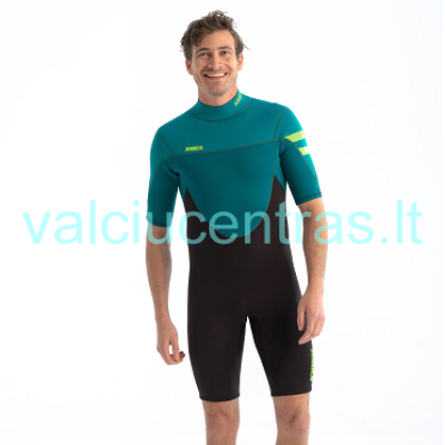 JOBE vyriškas neperšlampamas kostiumas Perth 3/2mm Shorty žalia/mėlyna